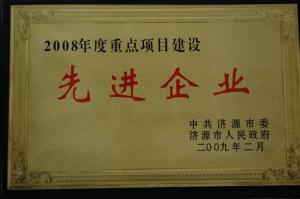 2008年項目建設先進企業